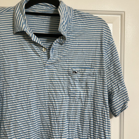 Vineyard Vines Blue & White striped polo - Picture 2 of 2